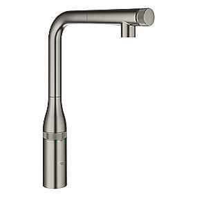GROHE Essence Smart Control køkkenarmatur L-tud udtræksmousseur, GROHE Zero, børstet hard graphite