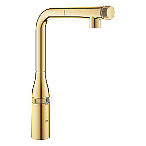 GROHE Essence Smart Control køkkenarmatur L-tud udtræksmousseur, GROHE Zero, cool sunrise