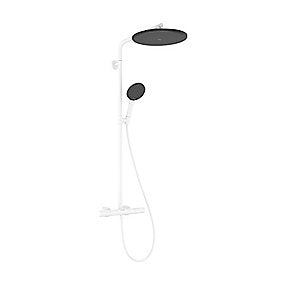 hansgrohe Raindance Alive S Puro Showerpipe 300 1jet EcoSmart termostat, Mat hvid