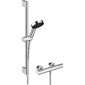 hansgrohe Pulsify Select S Brusesystem 105 med termostat & bruserstang 65 cm Krom