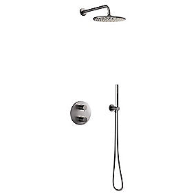 Damixa Silhouet HS1 indbygning Til brus udvendige dele. Børstet Grafitgrå PVD