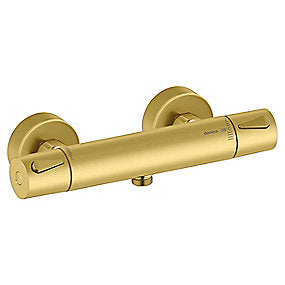 Damixa Silhouet TMC brusearmatur 1/2'' studs ned, rosetter & excentrikker, børstet messing