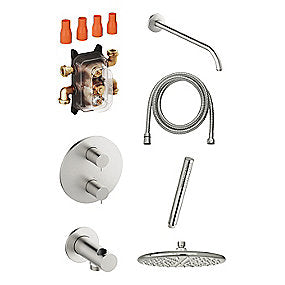 Damixa Silhouet HS1 indbygning bad - komplet pakke. Steel