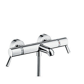 hansgrohe Comfort Care kar/brusetermostat med forskruninger & rosetter. Krom
