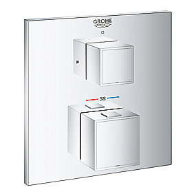 GROHE Grohtherm Cube forplade, Grohtherm Cube, Forplade, Krom forplade, Rapido SmartBox, TurboStat, SafeStop, GROHE, VVS.