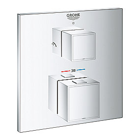 GROHE Grohtherm Cube termostatisk forplade til rapido smartbox, til hoved-& håndbruser, krom