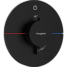 hansgrohe ShowerSelect Comfort S termostat til indbygning med afspærring til 1 udtag. Mat sort