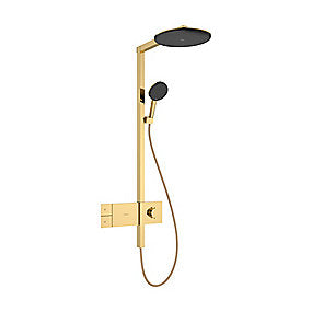 hansgrohe Raindance Alive S Showerpipe 300 1jet EcoSmart ShowerS C pol guld-optik PVD