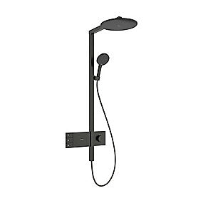 hansgrohe Raindance Alive S Showerpipe 300 2jet EcoSmart ShowerS Comf. børst. sort krom