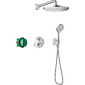 hansgrohe Croma 280 indbygningssæt ø280mm med hovedbruser/håndbruser/slange, krom