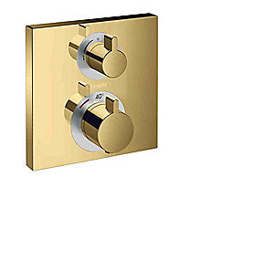 hansgrohe Ecostat Square termostat til indbygning med afsp. til 2 udtag, Poleret guld-optik