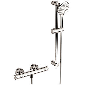 Ideal Standard CERATHERM T100 Brusearmatur og -sæt 600mm stang, 325x103x70 mm krom