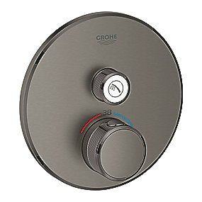 GROHE Grohtherm SmartControl termostatarmatur 1SC til indbygning, 1 ventil. Børstet Hard Graphite