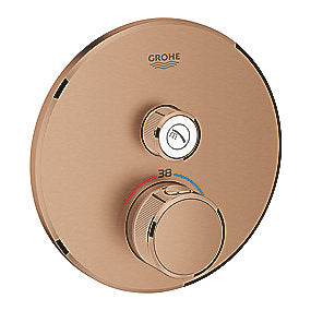 GROHE Grohtherm SmartControl brus Forplade, Termostat med 1 ventil, børstet warm sunset