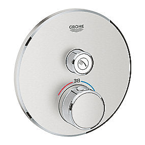 GROHE Grohtherm SmartControl termostatarmatur 1SC til indbygning, 1 ventil. Supersteel