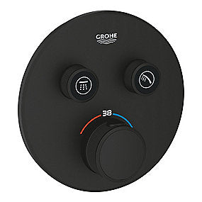 GROHE GRT SmartControl termostat, GRT SmartControl termostat, Phantom sort termostat, 2 ventiler, Rapido SmartBox (VVS-nr. 722329004), TurboStat, Brusearmatur, Badeværelse, GROHE, VVS.