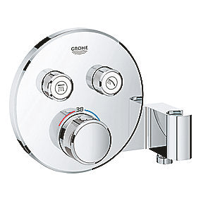 GROHE Smartcontrol termostat til indbygning med 2 funktioner og bruseholder, rund