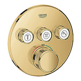 GROHE Grohtherm SmartControl brus Forplade, Termostat med 3 ventiler, cool sunrise