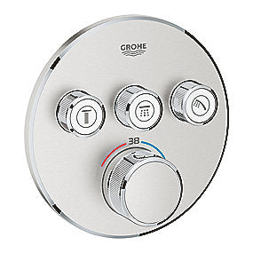 GROHE Grohtherm SmartControl termostatarmatur 3SC til indbygning, 3 ventiler. Supersteel