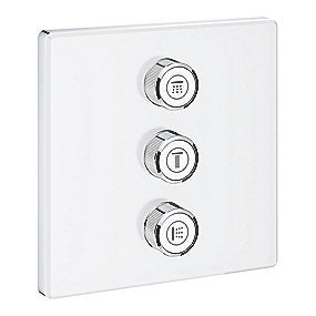 GROHE SmartControl triple volume kontrol sæt. Hvidt glas 3SC