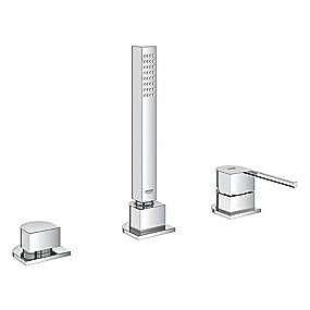 GROHE Plus 3-huls kar- og brusekombination, Plus kar- og brusekombination, Krom armatur, Kar- og brusearmatur, Badeværelse, SilkMove, StarLight, Euphoria Cube, GROHE, VVS.