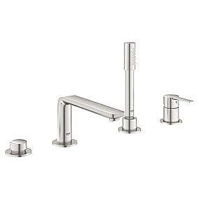 GROHE Lineare 4-huls kar- og brusekombination, Lineare kar- og brusekombination, Krom armatur, Kar- og brusearmatur, Badeværelse, SilkMove, StarLight, Sena Stick, GROHE, VVS.