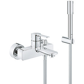 GROHE Lineare kar- og brusearmatur med håndbruser, Lineare kar- og brusearmatur, Krom armatur, Kar- og brusearmatur, Badeværelse, SilkMove, StarLight, Sena Stick håndbruser, GROHE, VVS.