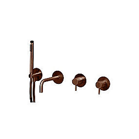 Qtoo d line kararmatur indbygningssæt. Matbørstet PVD Bronze