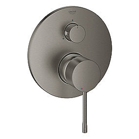 GROHE Essence 3-vejs badekar Forplade, hard graphite forplade, indbygningsarmatur, SilkMove, StarLight, QuickFix, 3-vejs omskifter, badeværelse, GROHE, VVS.