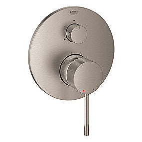 GROHE Essence 3-vejs brusearmatur, Supersteel forplade, indbygningsarmatur, SilkMove, StarLight, QuickFix, 3-vejs omskifter, badeværelse, GROHE, VVS.