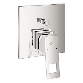 GROHE EuroCube kar/brusearmatur, forkromet forplade, indbygningsarmatur, SilkMove, StarLight, QuickFix, badeværelse, GROHE, VVS.