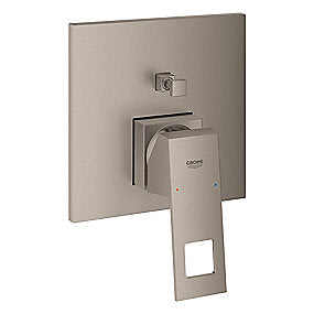 GROHE EuroCube kar/brusearmatur, Supersteel forplade, indbygningsarmatur, SilkMove, StarLight, QuickFix, 2-vejsomskifter, badeværelse, GROHE, VVS.
