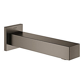 GROHE EuroCube karudløb, børstet hard graphite karudløb, vægmonteret tud, mousseur, 170mm fremspring, badeværelse, GROHE, VVS.