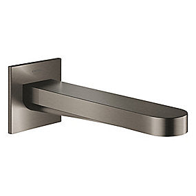 GROHE Plus 2019 karudløb, børstet hard graphite karudløb, vægmonteret tud, laminar mousseur, 168mm fremspring, badeværelse, GROHE, VVS.