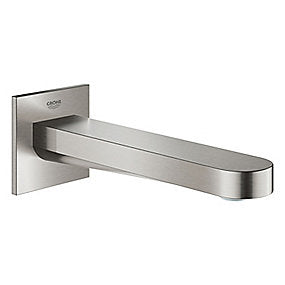 GROHE Plus 2019 karudløb, Supersteel karudløb, vægmonteret tud, laminar mousseur, 168mm fremspring, badeværelse, GROHE, VVS.