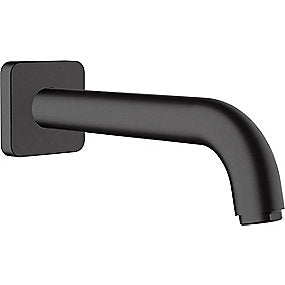 hansgrohe Vernis Shape kartud, mat sort karudløb, vægmonteret tud, normalstråle, 204mm fremspring, badeværelse, hansgrohe, VVS.