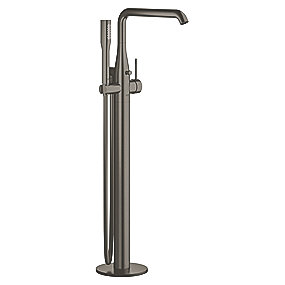 GROHE Essence fritstående etgrebsarmatur til kar. Gulvmonteret med bruser. Børstet Hard Graphite