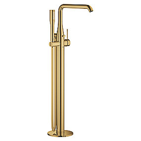 GROHE Essence fritstående etgrebsarmatur til kar. Gulvmonteret med bruser. Cool Sunrise