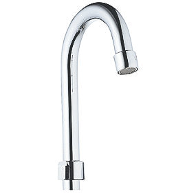 Børma Standard C-tud 100 mm. Svingbar, med 3/4'' omløber. Krom