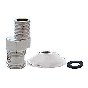 Broen Tilgangsstykke excentrisk 3/4''x1/2'' 60mm med afspærring & roset Ø67mm højde 20mm. Krom