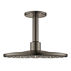 GROHE Rainshower Smartactive hovedbruser ø310mm med loftholder. Børstet hard graphite