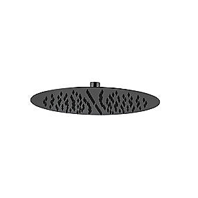 QTOO d line hovedbruser Ø300mm PVD. Med sort silicone dyser. Poleret charcoal