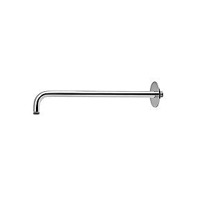 Qtoo d line vægarm, poleret rustfrit stål, 400mm brusearm, Ø90 roset, korrosionsbestandig, 20 års garanti, badeværelse, Qtoo, VVS.