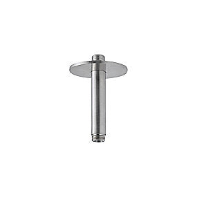 Qtoo d line loftsarm, børstet rustfrit stål, 100mm loftsarm, Ø90 roset, korrosionsbestandig, 20 års garanti, badeværelse, Qtoo, VVS.