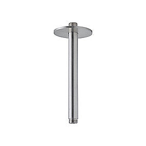 Qtoo d line loftsarm, børstet rustfrit stål, 200mm loftsarm, Ø90 roset, korrosionsbestandig, 20 års garanti, badeværelse, Qtoo, VVS.