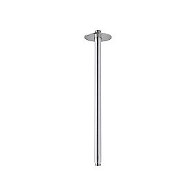 Qtoo d line loftsarm, børstet rustfrit stål, 400mm loftsarm, Ø90 roset, korrosionsbestandig, 20 års garanti, badeværelse, Qtoo, VVS.