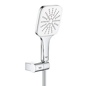 GROHE Rainshower SmartActive CUBE håndbrusersæt med håndbruser holder, Silverflex bruseslange 1500 mm