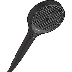hansgrohe Rainfinity 130 3jet håndbruser, mat sort håndbruser, 3 stråletyper, badeværelse, hansgrohe, VVS.