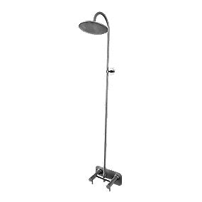 Frostline DUO udendørs vægbruser rustfri 15mm, 150-350mm