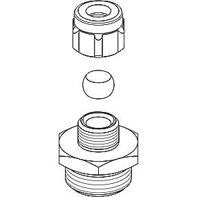 Børma overgang 8mm x 1/2'' standard